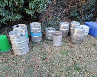 Old Empty Beer Kegs