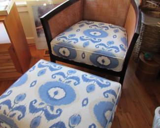 Nice Chair and ottoman with cushions