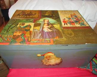 Vintage Wood decoupage ornament box