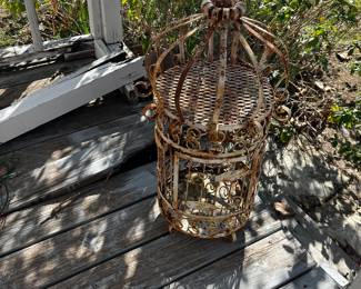 Wrought iron bird cage
