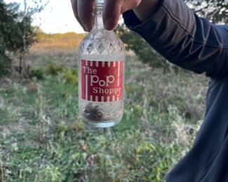 Vintage Pop shopppe bottles from Arlington tx.  Have a case of these!