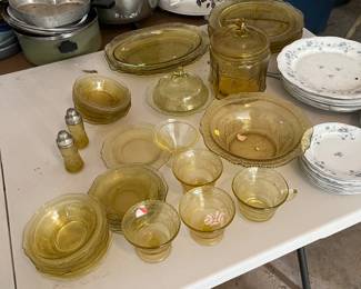 Depression glass galore!