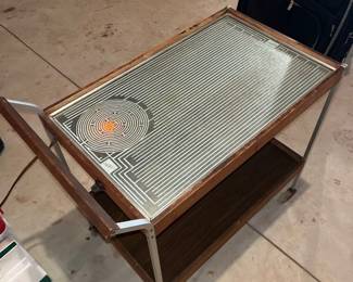 Mid Century Teak Salton Hotable Hotray Serving Cart 