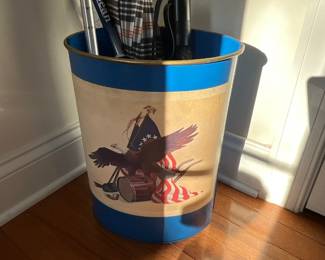 Vintage Americana Trash can 