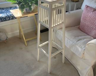 White wooden Plant Stand Table 