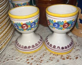 Vintage Modra Ceramic Egg Cups 