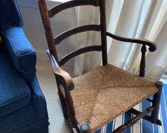 wooden rattan rocking chair 