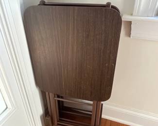 Mid Century Modern Set of 4 Vintage Artex Folding TV Trays 