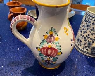 Modra Slav Keramika Ceramic Majolica Pottery Pitcher 