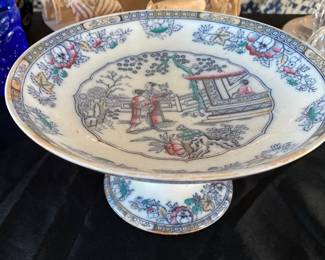 Antique English Footed Plate 