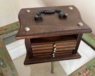 Vintage Wooden & Cork Mid Century Modern Wood Bar Drink Coasters Set Japan 