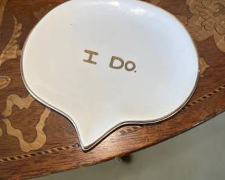 I Do. Porcelain Ring Trinket Dish 