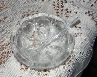 leaded crystal ring dish 