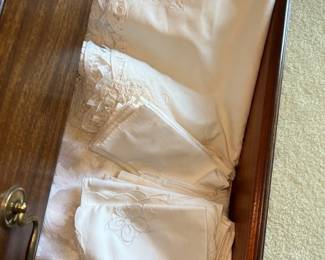 Linen Eyelet Cloth Napkins 