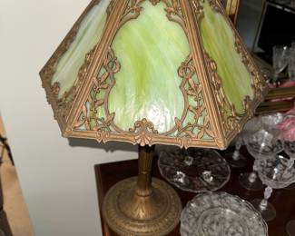 slag glass lamp 