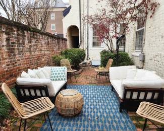 Patio or sunroom  furniture. Cushion covers need replacement. 