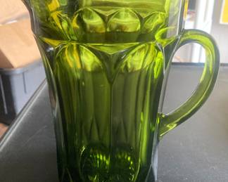 Mid Century - green pitcher by Anchor Hocking 