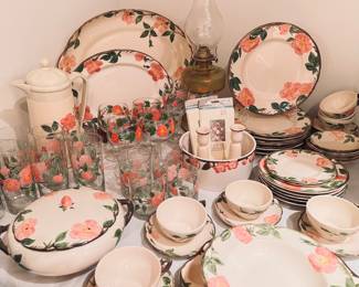 Franciscan “desert rose” dish ware