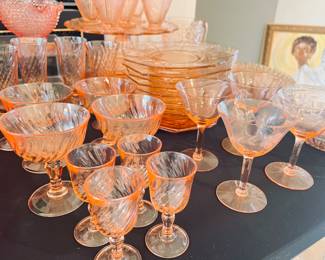 Rosaline depression glass