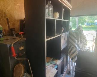 Repurposed Montgomery Wards  shelf / desk. AWESOME piece with country charm