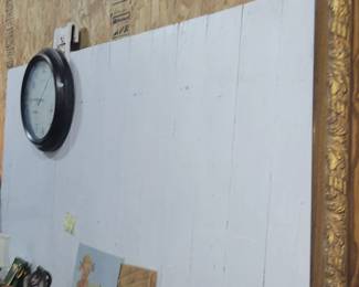 Large sliding shed door w / roller brackets. Great piece off the old farm shed.