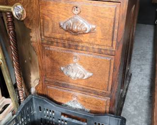 Unique one of a kind Victorian couch desk. Small sized room accent piece for sure