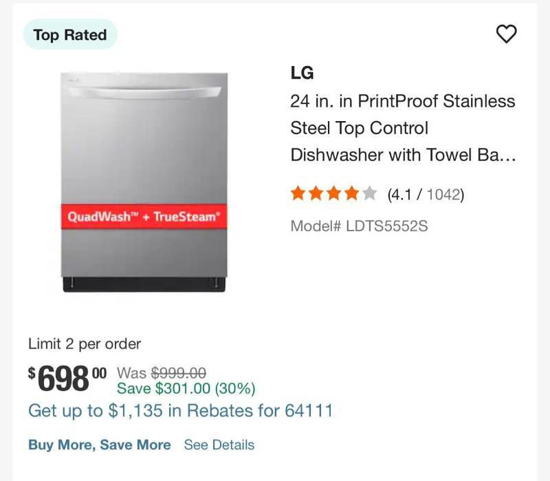 24 in. in PrintProof Stainless Steel Top Control Dishwasher with Towel Bar, TrueSteam and QuadWash