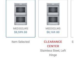 Thermador 30" double oven