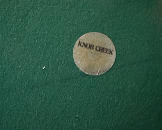 R72 - $40 - Knob Creek 2 Candlestick Desk Lamp. Measures 19.5" tall. (Could use a new shade.)