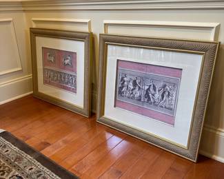R43 - $65 - PAIR of Prints. Measures 28.25" wide x 24.75" tall.