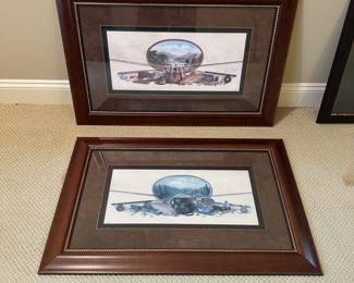 R55 - $40 PAIR Fly Fishing Prints by Nigel Edwards. Each measures 34.5" x 23".