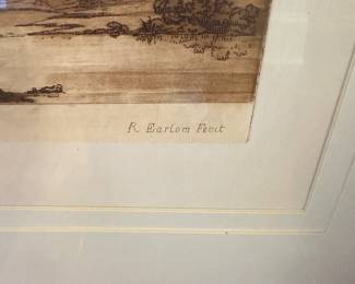 R42 - $65 - PAIR of Landscape Prints by R. Earlom Fecit. Measures 30" wide x 27" tall.