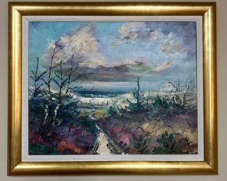 R37 - $175 - Signed K. Berg. Measures 37" wide x 30" tall. Original Painting.