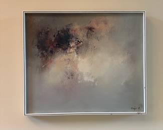 R45 - $175 - Original Painting with Korean Writing on the back. Measures 21.75"x 18.5".