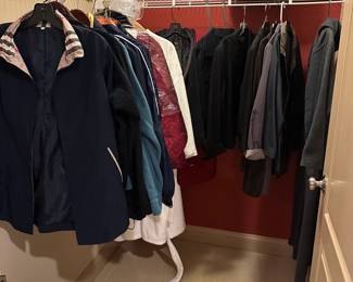 Womens and Mens Jackets / Clothes. Mostly size Medium/ Large.