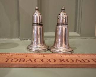 R127 - $35 - Pair of Sterling Salt & Pepper Shakers.