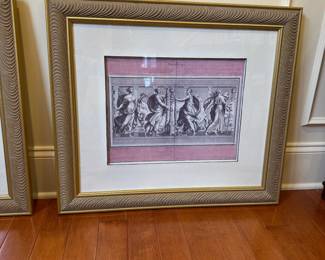 R43 - $65 - PAIR of Prints. Measures 28.25" wide x 24.75" tall.