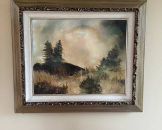 R25 - $55. T. St. Clair original Oil Painting. Measures 28" x 24"