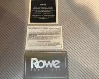 R68 - $125 - Rowe Furniture Arm Chair. Measures 37" wide x 37" deep x 34" tall.