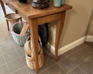 R93 - $60 - Lane Sofa Table. Measures 58" wide x 18" deep x 32" tall.