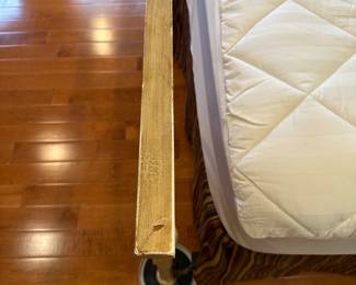 R2 - $400. King Size Metal Bed (mattress included if you want it - clean & always covered) Headboard is 55" tall. Footboard is 30" tall.