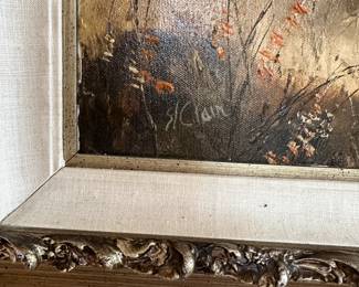 R25 - $55. T. St. Clair original Oil Painting. Measures 28" x 24"