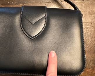 C1 - $1750 - Louis Vuitton Pont 9 Black. Purchased by my client at the LV Store in LA. Certificate of Authenticity provided from Real Authentication. Only used a couple times. Overall in *very* good condition. There is a 1" scuff in the leather on the back - that is the only issue noted. Strap is adjustable. Gold accents are in very good condition. Gorgeous bag!