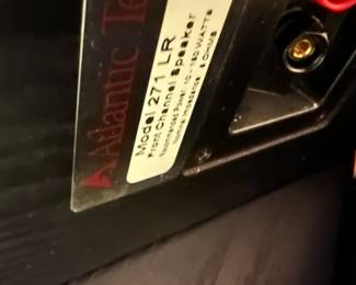 R110 - $300 - Set of 4 Atlantic Technology Speakers. Model 273 mC Center Channel Speaker. Model 271 LR Front Channel Speaker x 2. Powered Subwoofer 272 PBM