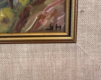 R26 - $125 - Original Painting signed GH - on the back signed G. Hansen Denmark. Measures 17" x 14.5".