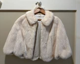 R53 - $150 - Off White Fur Shrug by Alper-Richman Furs Chicago. No size tag - I would say it fits like a Medium.
