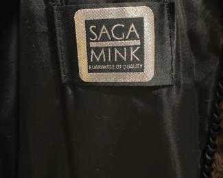 R50 - $175 - Jindo Mink Fur Coat- Saga Mink. Size 10.