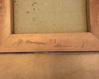 R26 - $125 - Original Painting signed GH - on the back signed G. Hansen Denmark. Measures 17" x 14.5".