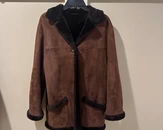 R58 - $75 - Jose Roca Barcelona Shearling Jacket in Brown. Size 40.