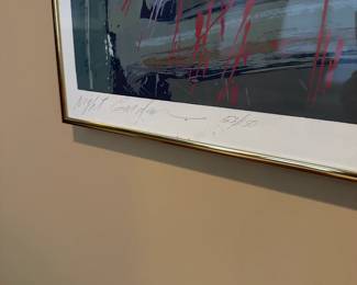 R69 - $40 - "Night Garden" Serigraph by James Byrd signed print #53/150. Measures 28" x 34".